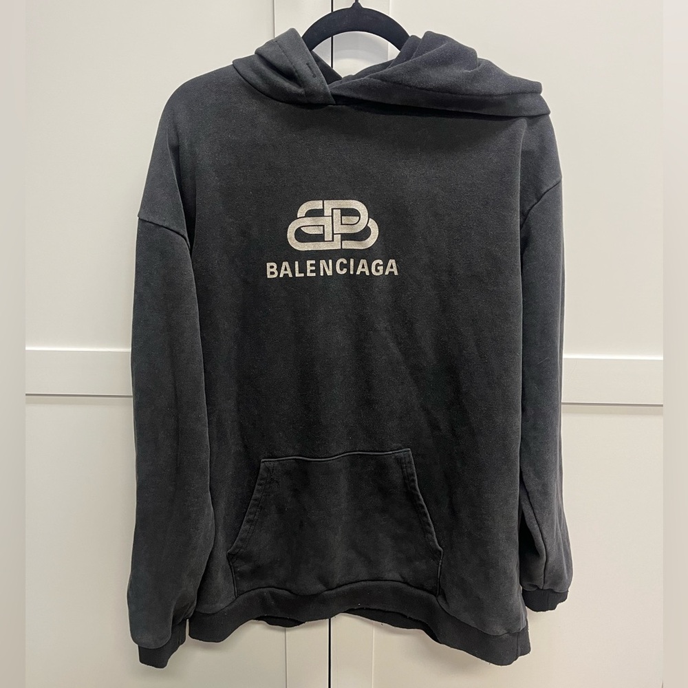 Balenciaga Charcoal Hoodie for Men